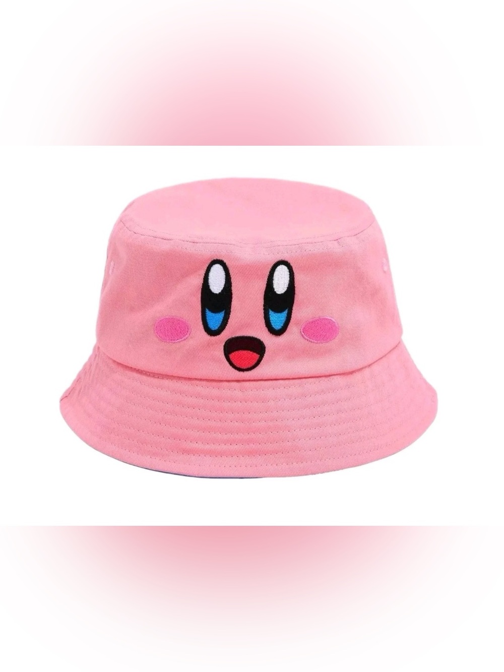 Kirby Smiling Pink Bucket Hat Nintendo Bioworld One Size Fits Most NWT